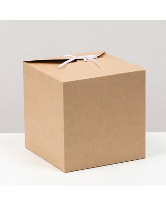 Коробка складная крафт, 21 х 21 х 21 см арт. СМЛ-230508-1-СМЛ0007712013