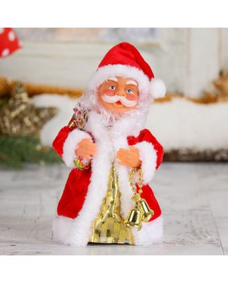 Дед Мороз, в кучерявой шубке, с подсветкой, двигается, без музыки арт. СМЛ-102695-1-СМЛ0000827790