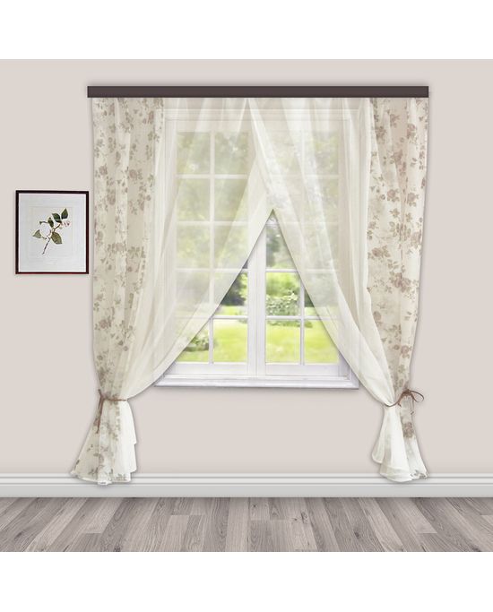 komplekt shtor dlya kuhni akvarel 280h160 sm korichnevyj 100 p e
