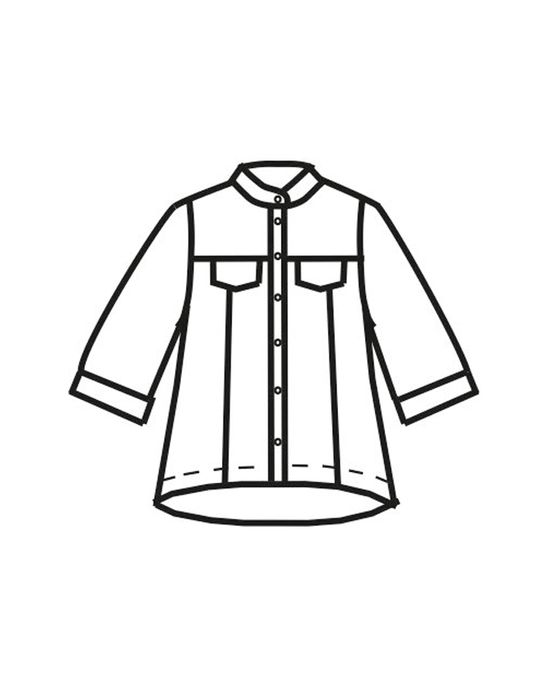Выкройка-основа платья (блузы) размер 48 рост 170