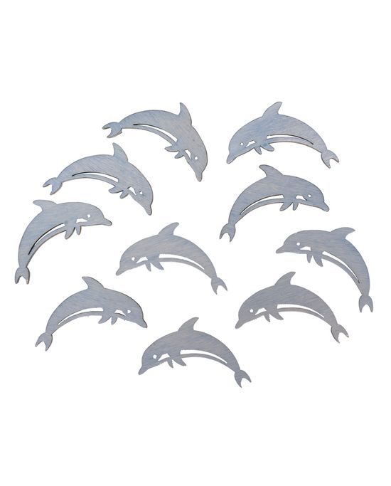 Дельфин с цветами и словом дельфин на нем