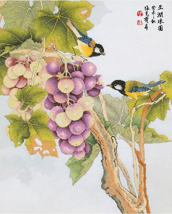 Схема вышивки: Гроздь винограда