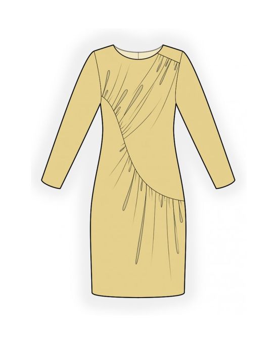 Выкройка платья с сборкой по горловине: 5 вариантов моделирования на основе базовой выкройки