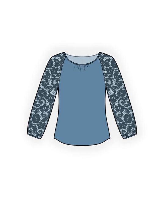 Мастер-класс: женская трикотажная блуза с гипюром | Шкатулка