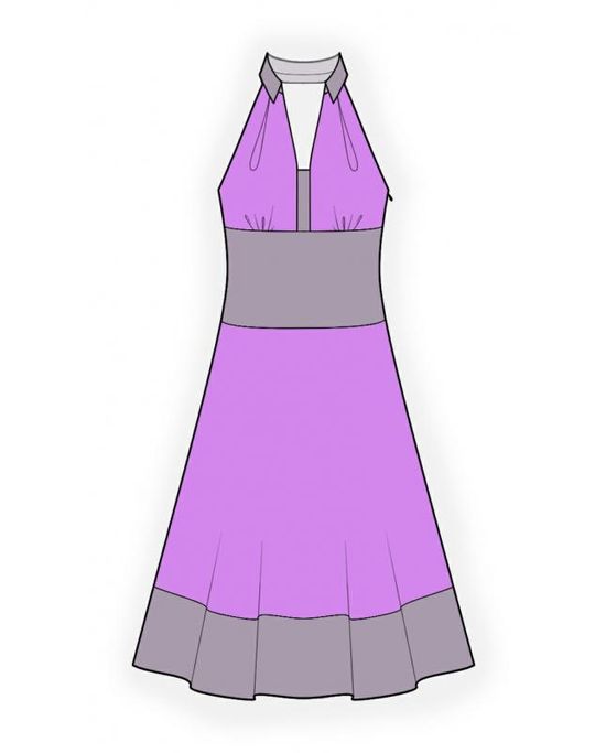 Летнее платье-сарафан на бретелях, бесплатная выкройка Grasser №217