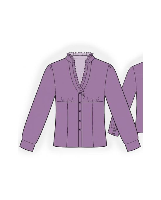 Описание товара: Выкройка: блуза с рюшами выкройка-лекало