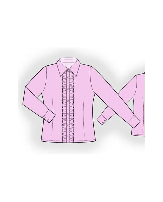 Блузка с рюшами, выкройка Grasser № – купить на сайте GRASSER