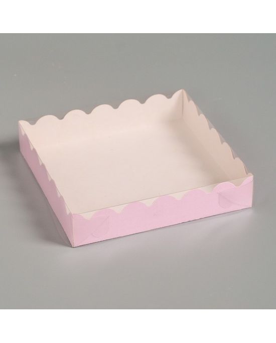 Коробочка для печенья, белая, 15 х 15 х 3 см, набор 5 шт. No brand