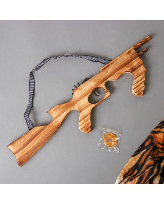 Wood Trick Пистолет (стреляет резинками) - Механическая модель-конструктор из дерева