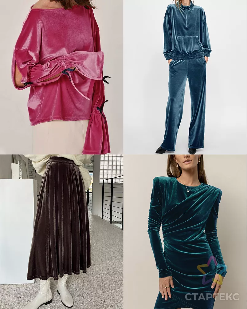 Бархат стрейч однотонный арт. Б-5-6-20091.007 - рис. 2