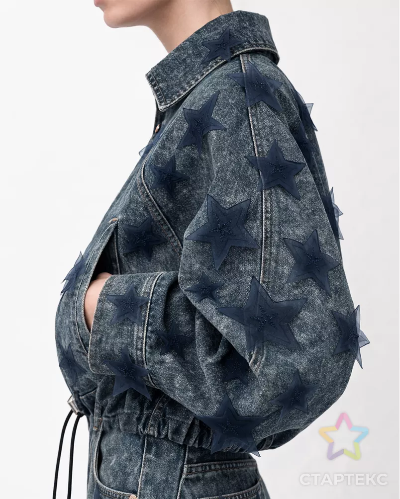 Джинс с аппликацией "Звезда" арт. ДЖВ-10-1-24631.001 - рис. 3