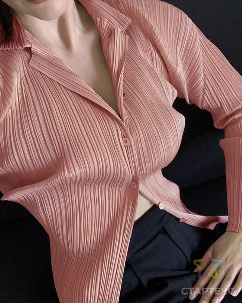 Шелк  плиссе "Шоколад" арт. ПШ-115-5-25342.005 - рис. 2