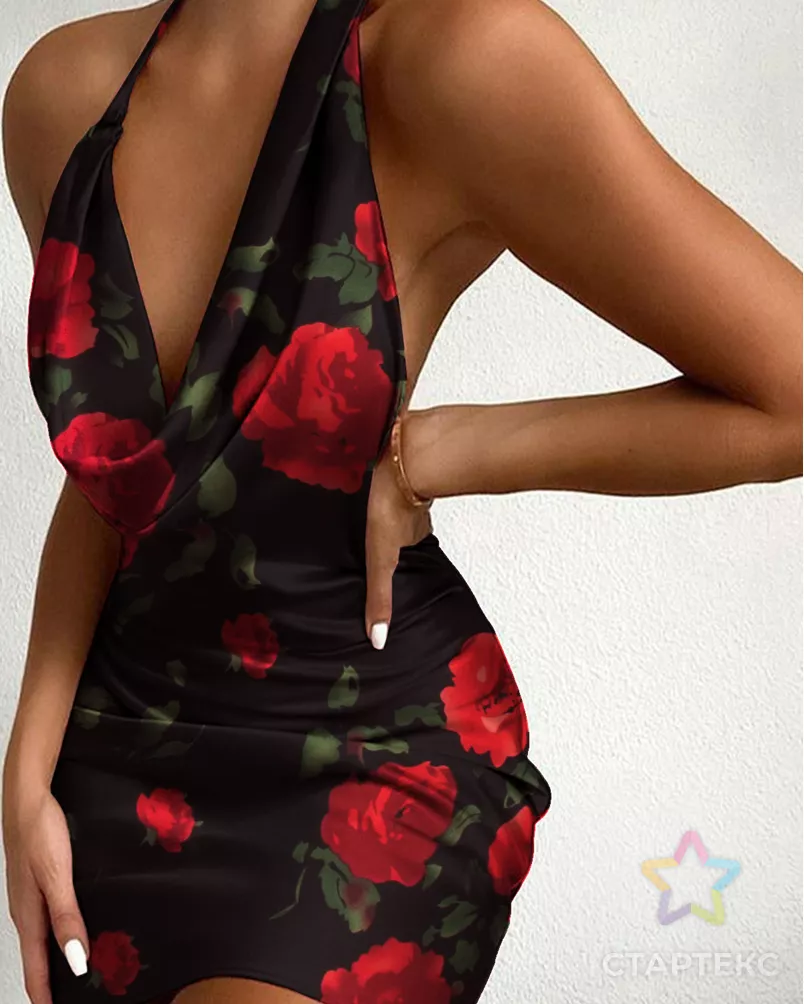 Атлас стрейч принт арт. АП-117-3-2972.030 - рис. 2