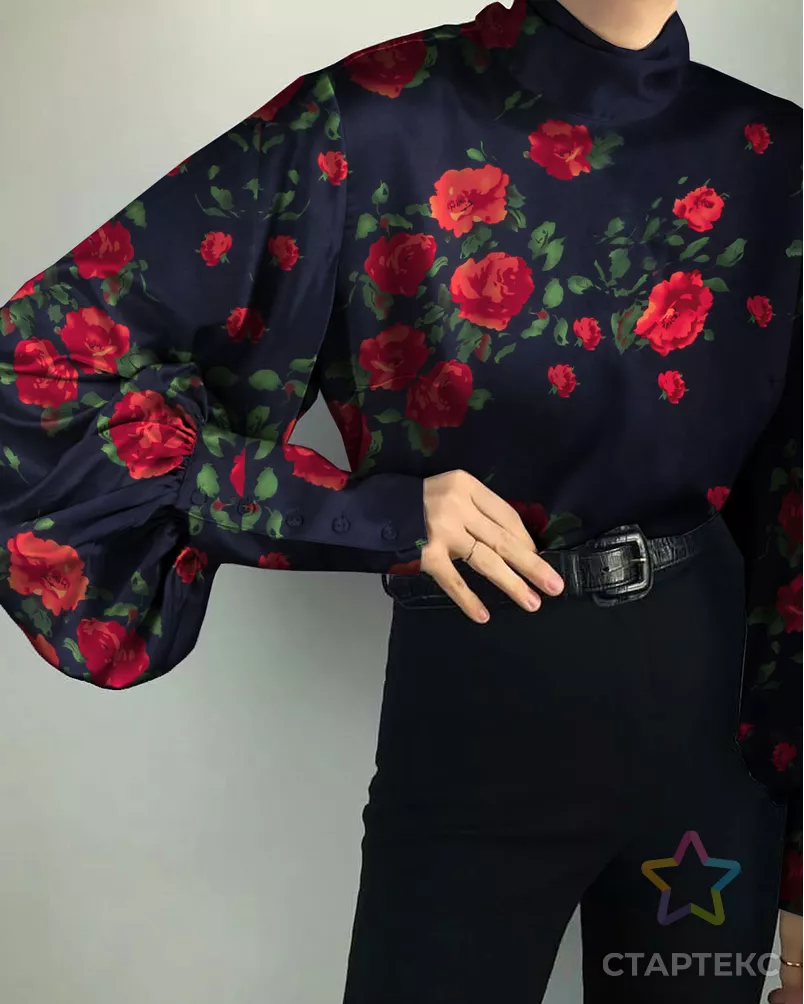 Атлас стрейч принт арт. АП-117-5-2972.055 - рис. 2