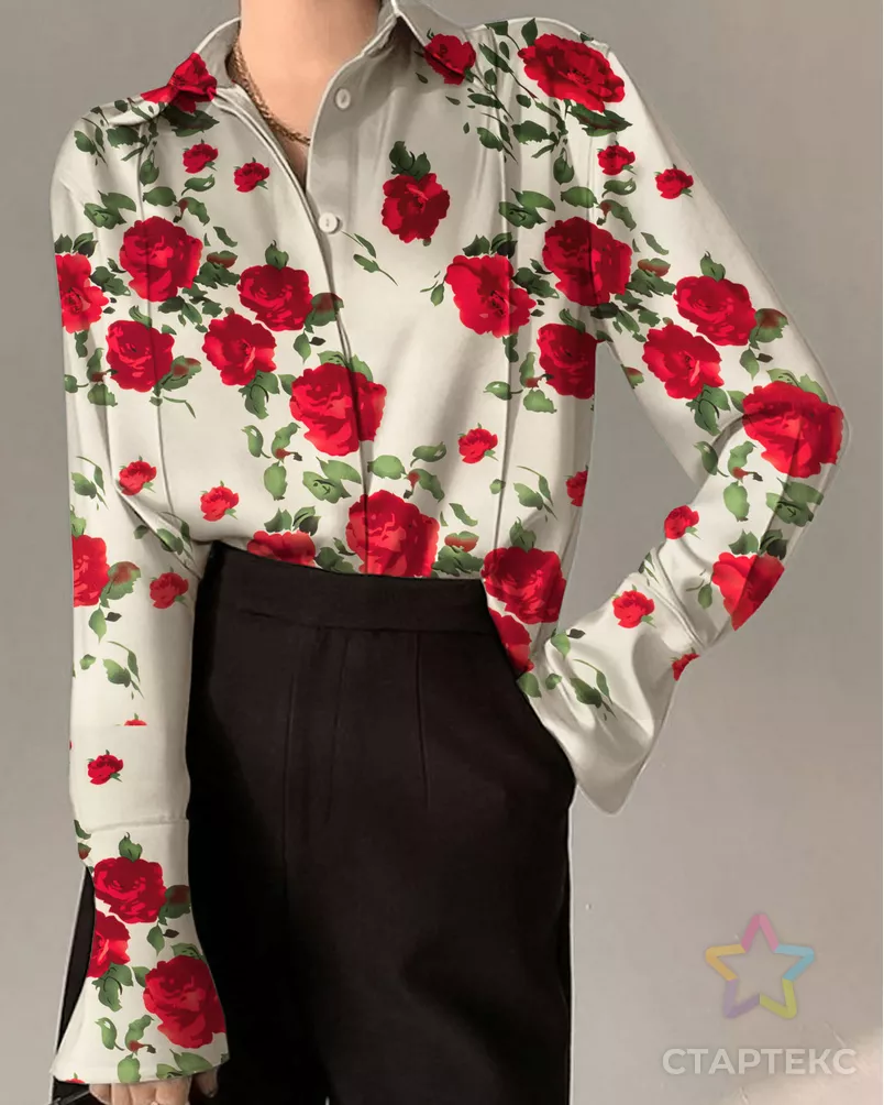 Атлас стрейч принт арт. АП-117-4-2972.056 - рис. 2