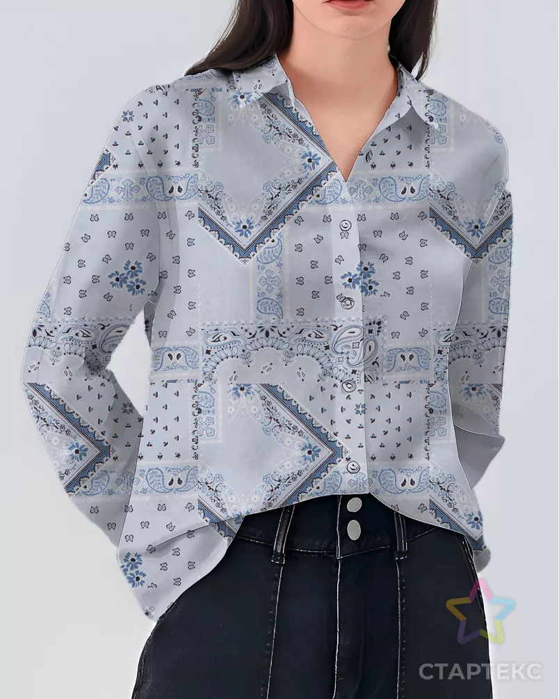 Поплин-стрейч принт арт. РП-84-1-27042.001 - рис. 2