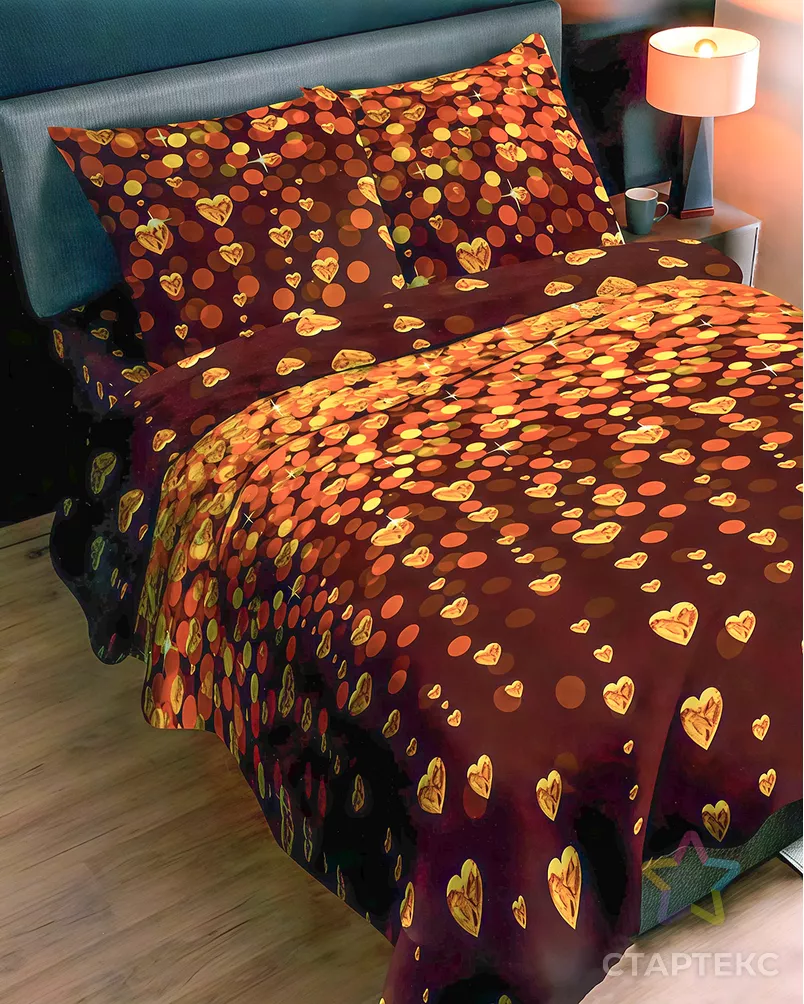 Бриллиантовые сердечки (Бязь 220 см) арт. ХБ-1999-1-1084.071 - рис. 1