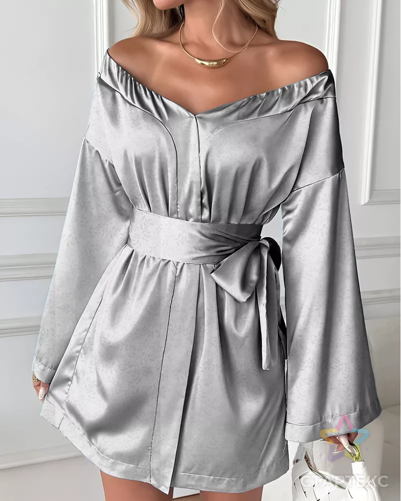 Атлас жаккард "Моар" арт. ЖКА-15-1-7036.132 - рис. 2