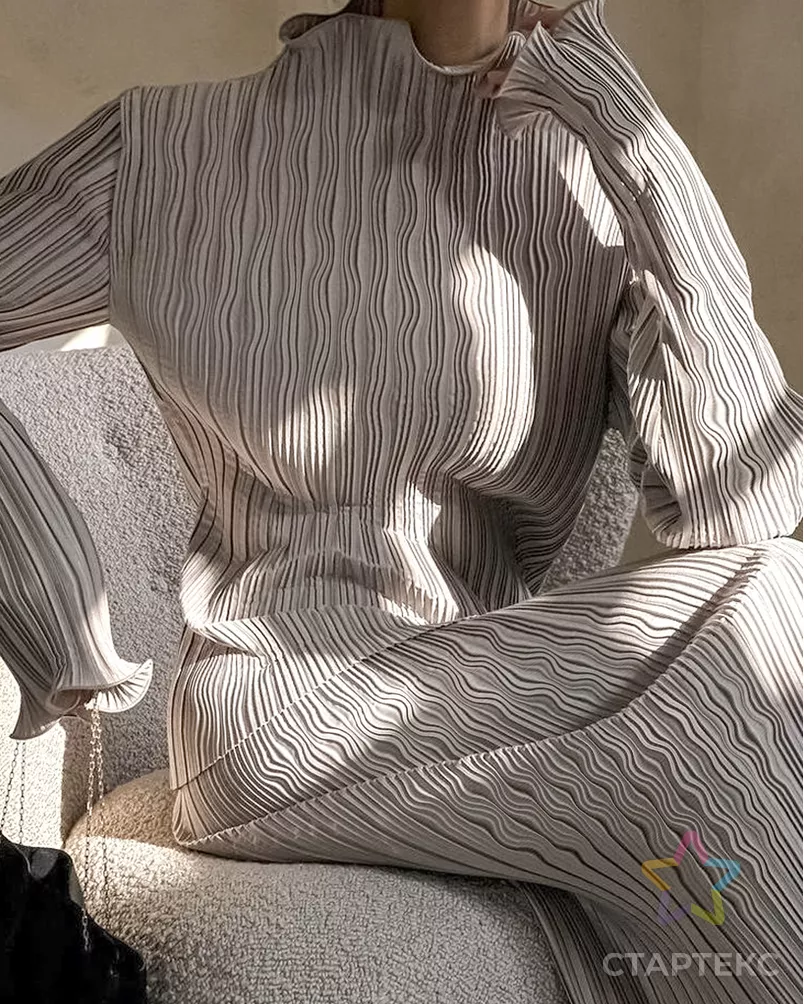 Шифон  плиссе "Фреди" арт. ШГФ-1-4-25343.004 - рис. 2
