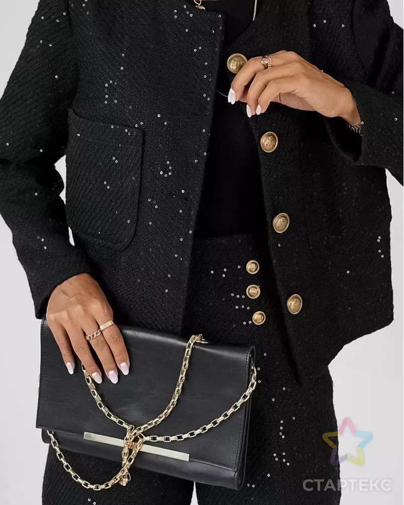 Букле "Шанти" с пайеткой арт. БК-518-1-24596.001 - рис. 3