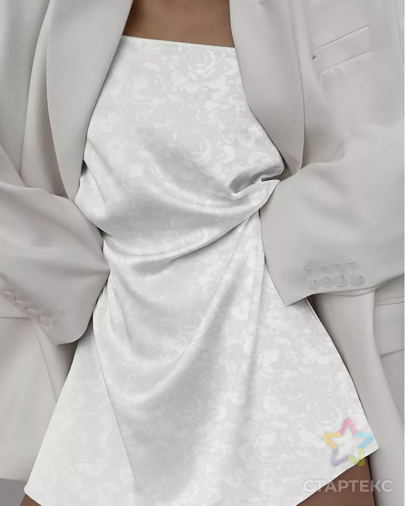 Атлас жаккард "Моар" цветы арт. ЖКА-6-6-7036.001 - рис. 2