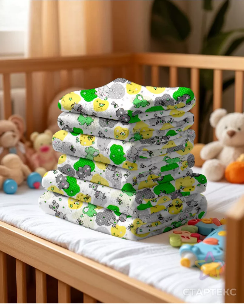 Звездные слоники (фланель детская) арт. ФД90-170-1-0876.127 - рис. 5