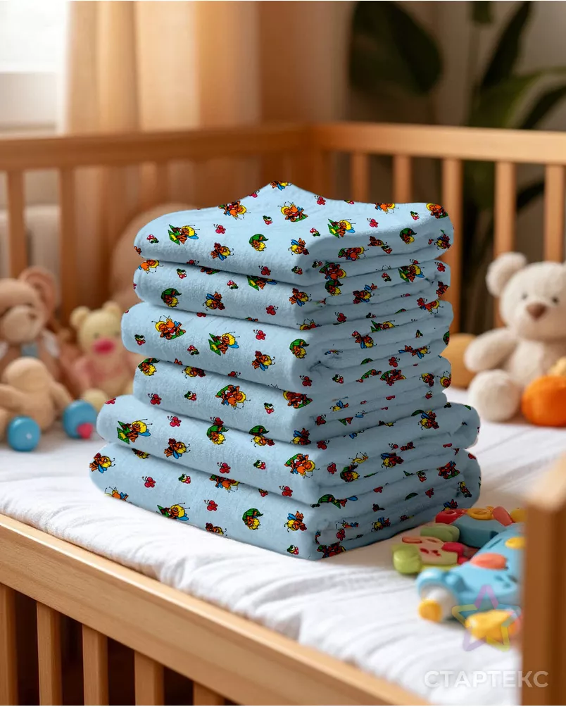 Фланель детская "Пчелки" арт. ФД75-74-1-1652.020 - рис. 5