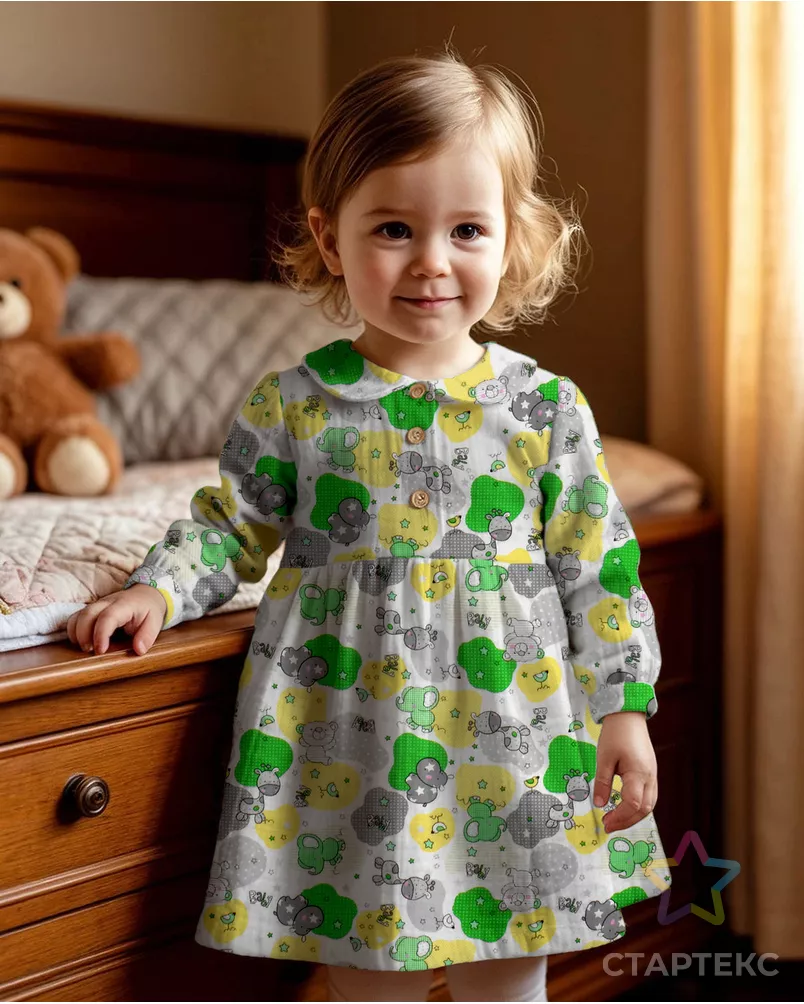 Звездные слоники (фланель детская) арт. ФД90-170-1-0876.127 - рис. 8