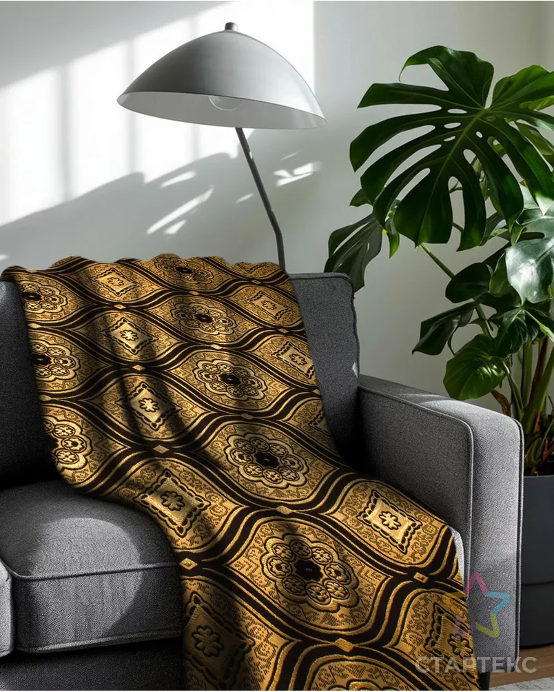 Гобелен Эк с люрексом 150 см Китай BL-004-1-brown D арт. Г150-457-1-0011.162 - рис. 7