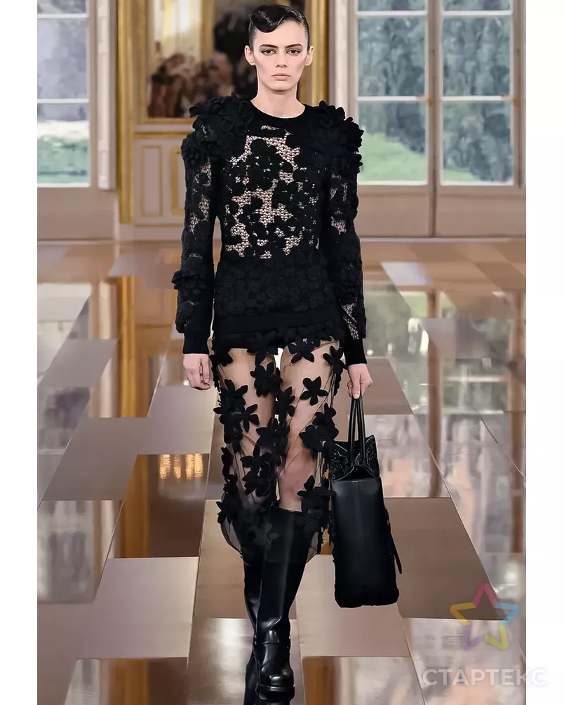 Сетка аппликация "Цветы" арт. СВС-108-1-25345.001 - рис. 6