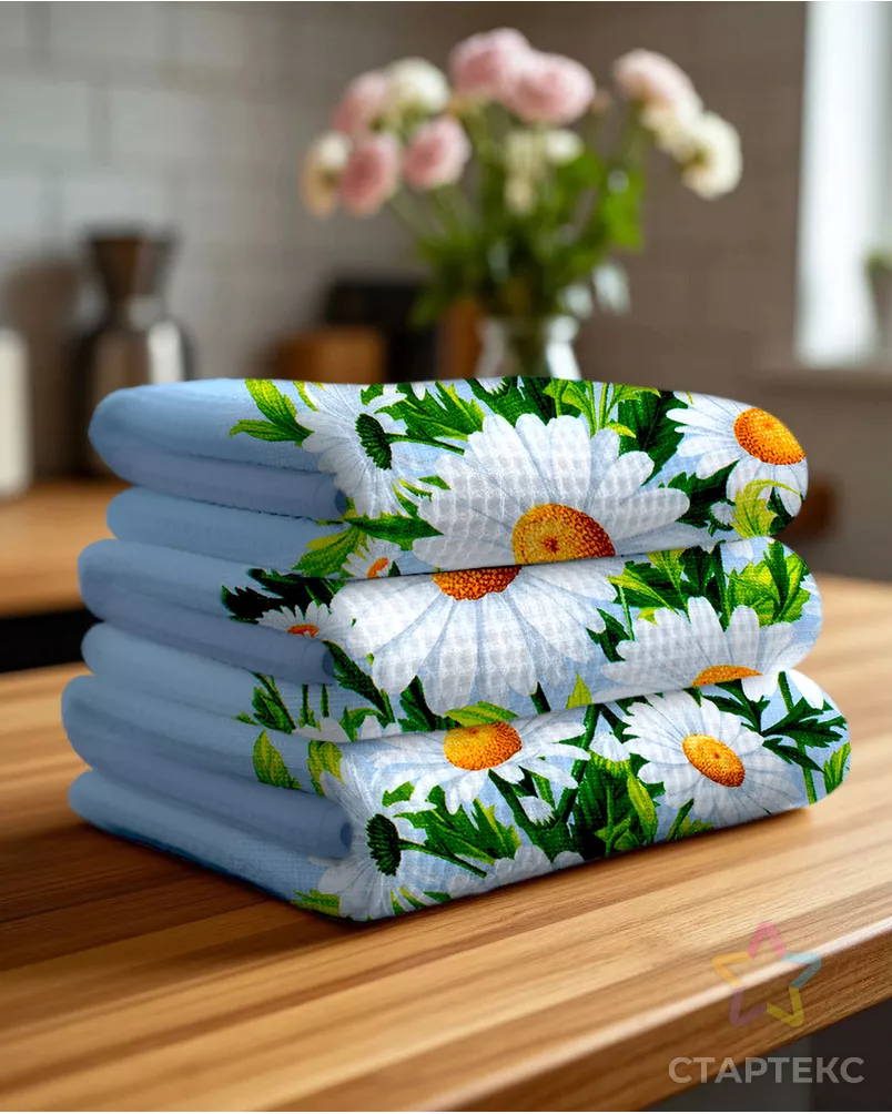 Ромашки (полотно вафельное 50 см) арт. ПВ50-505-1-0989.172 - рис. 9