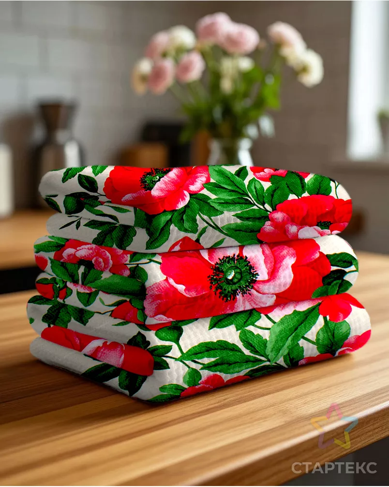 Королевский пион (Полотно вафельное 50 см) арт. ПВ50-462-1-0989.162 - рис. 9