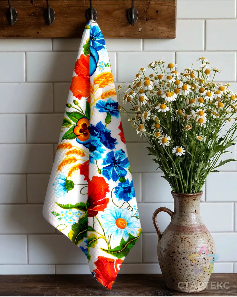 Маковое поле (Полотно вафельное 50 см) арт. ПВ50-156-1-0989.066 - рис. 5