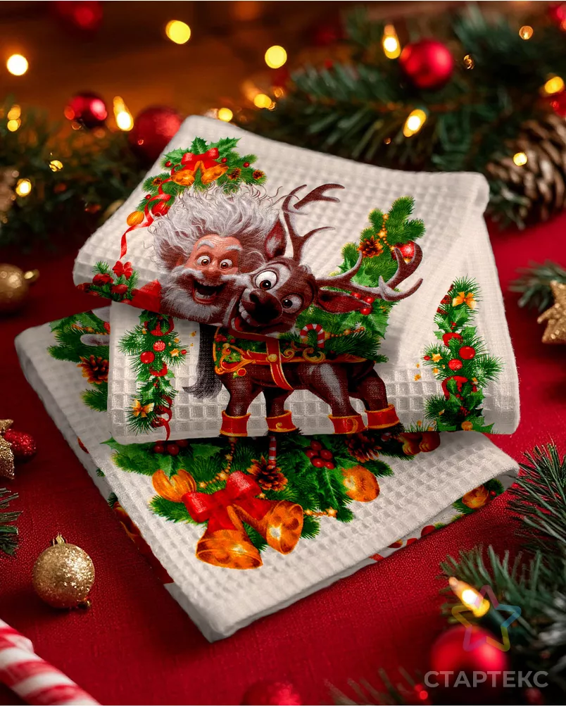 Полотно вафельное "Веселая компания" арт. ПВ150-399-1-0895.076 - рис. 12