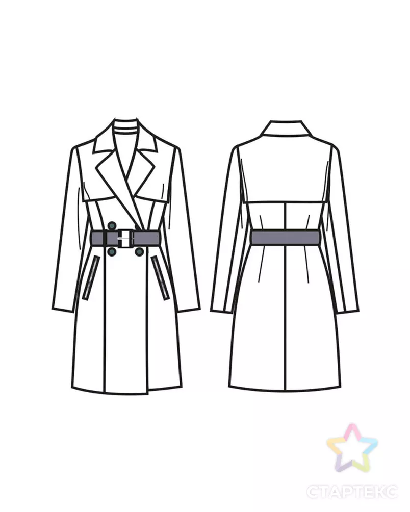 Выкройка: платье-пиджак № 521 арт. ВКК-2413-10-ВП0178 - рис. 1