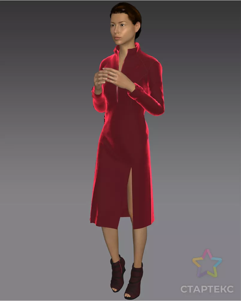 Выкройка: платье с разрезом арт. ВКК-2323-10-ВП0113 - рис. 1