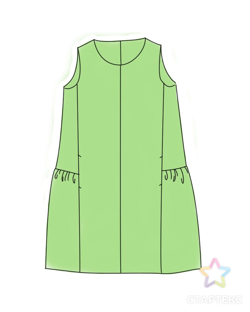 Выкройка: летнее платье № 18 арт. ВКК-2829-2-ВП0508