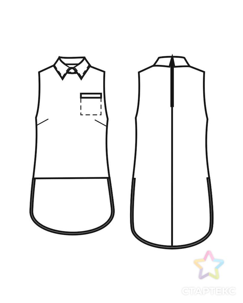 Выкройка: блузка №472 арт. ВКК-2579-7-ВП0321 1