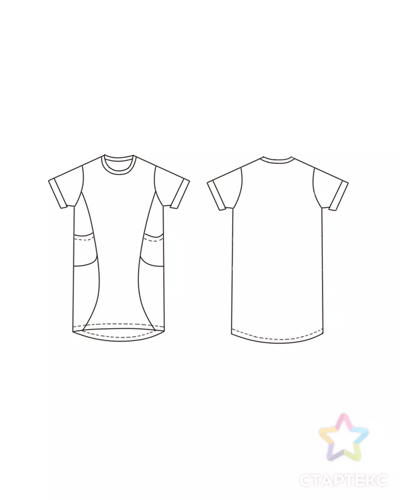 Выкройка: платье трикотажное арт. ВКК-2381-8-ВП0156 - рис. 2