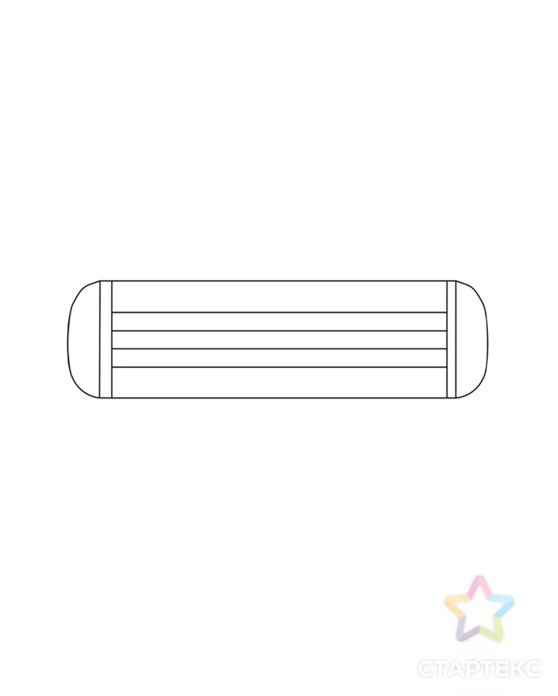 Выкройка: детская маска со складками арт. ВКК-2331-1-ВП0118 - рис. 1