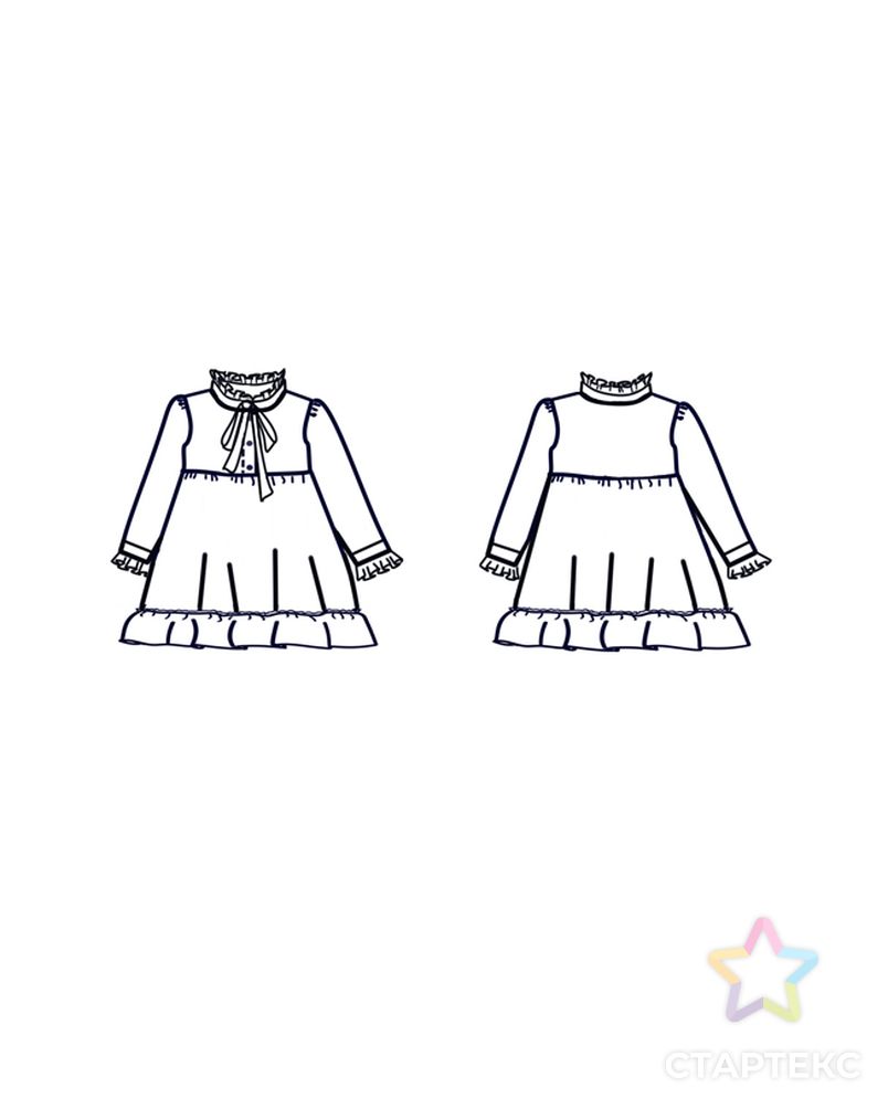 Выкройка: платье детское 5-5 арт. ВКК-2670-6-ВП0431