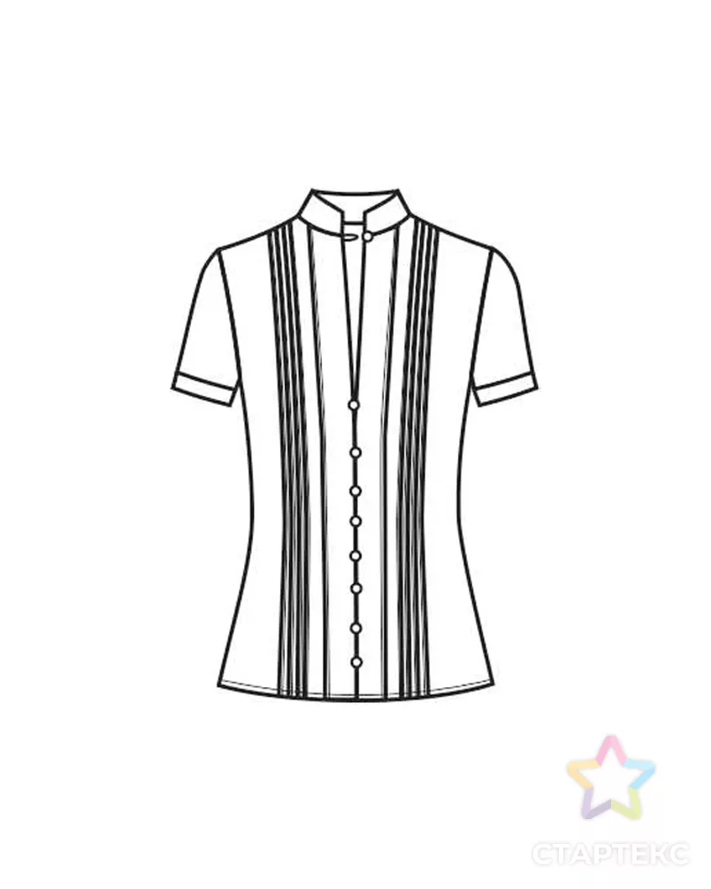 Выкройка блузки № 206 арт. ВКК-131-9-В00084 - рис. 1