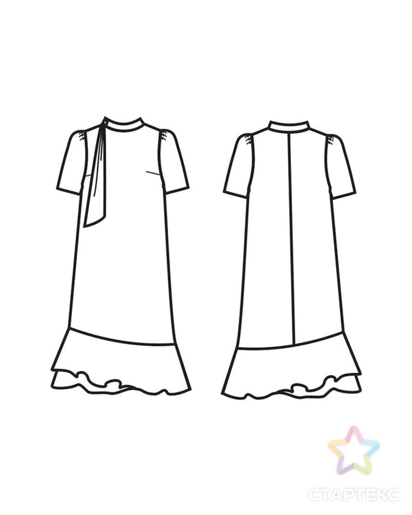 Выкройка: платье № 379 арт. ВКК-2293-9-В00235