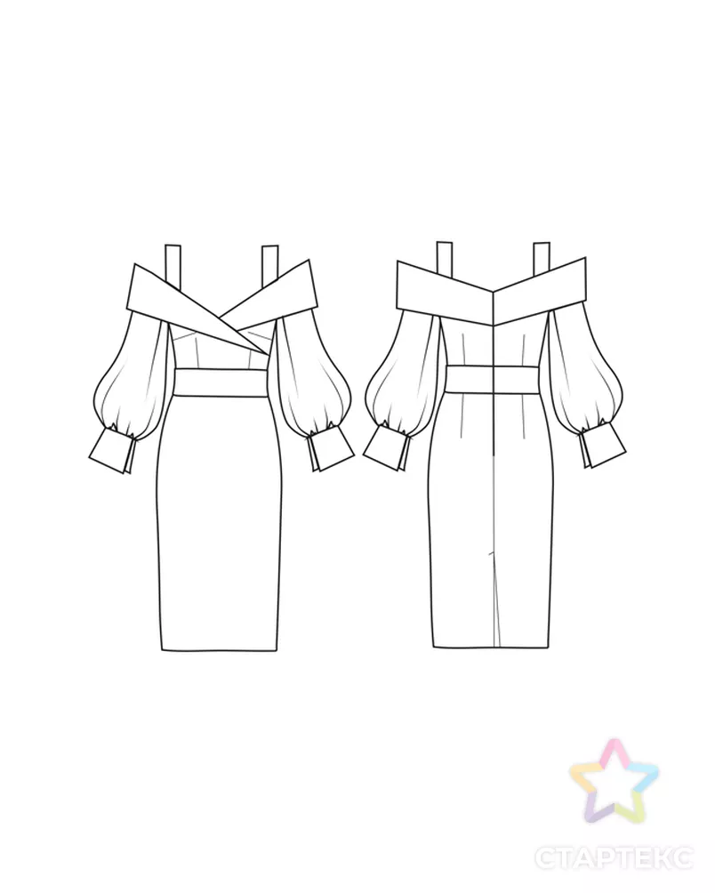 Выкройка: платье № 333 арт. ВКК-2236-6-В00190 - рис. 3