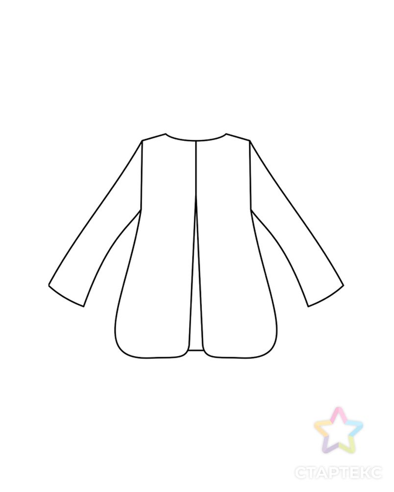 Выкройка: блуза со вставкой арт. ВКК-2321-7-ВП0111