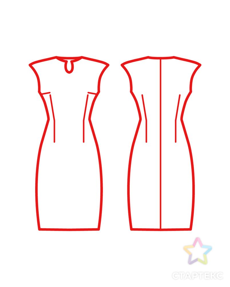 Выкройка: платье № 4 арт. ВКК-2817-10-ВП0499