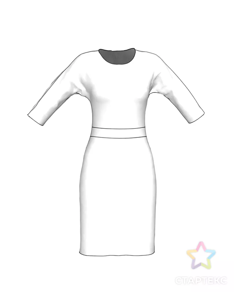 Выкройка платья W_012 арт. ВКК-2188-40-ВП0060 - рис. 3