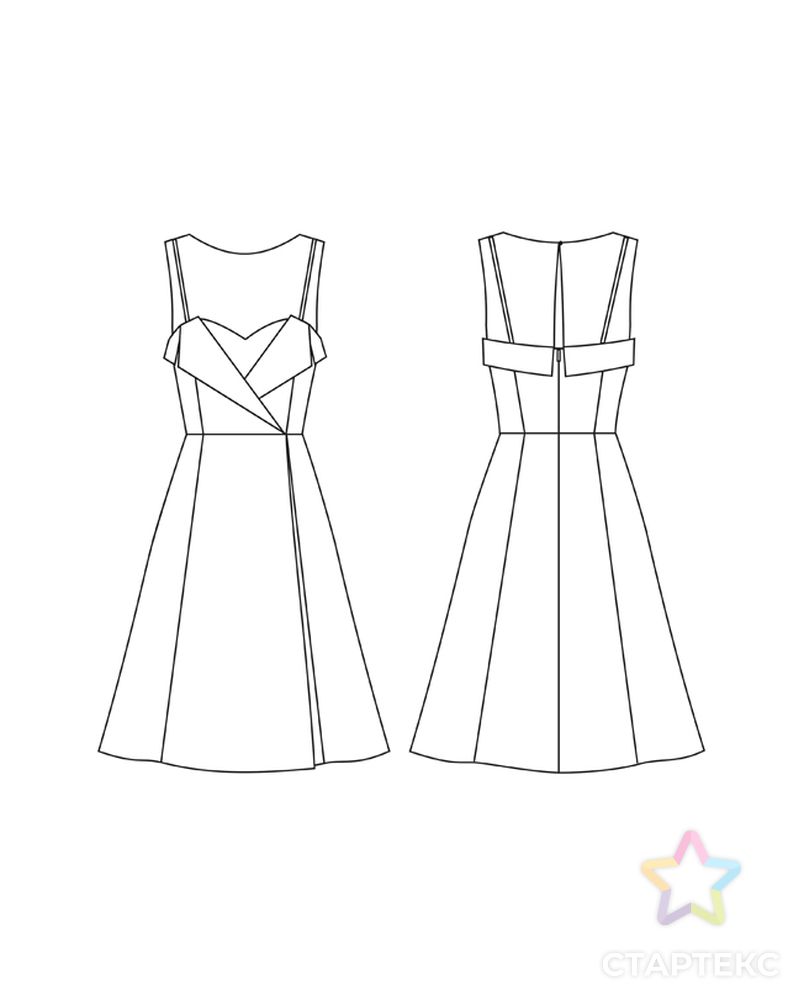 Выкройка: платье с имитацией сарафана №511 арт. ВКК-2406-6-ВП0172 4