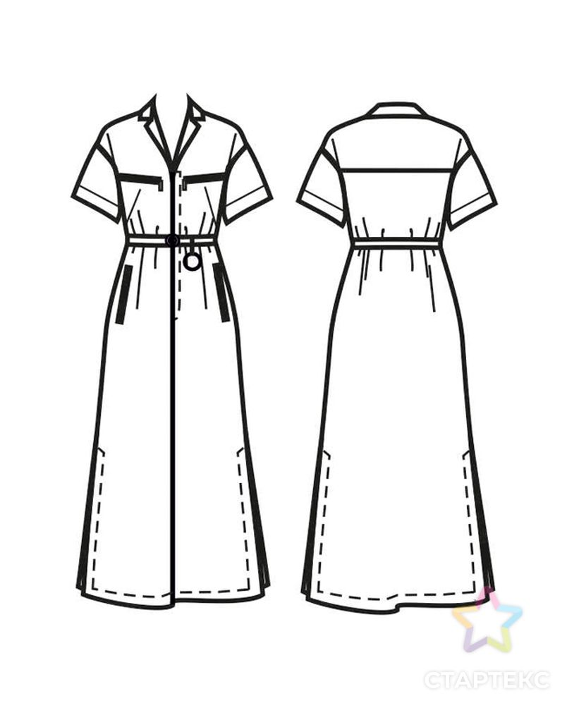 Выкройка: платье-рубашка №517 арт. ВКК-2409-7-ВП0174 4