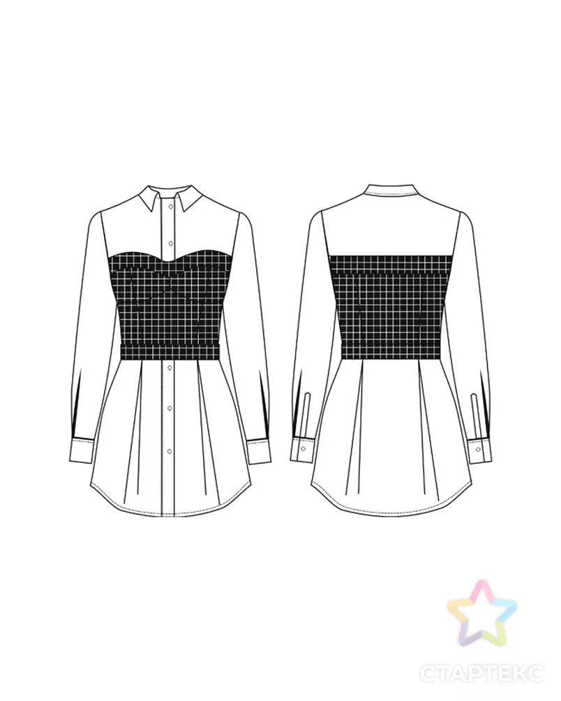 Выкройка: блузка + корсет № 453 арт. ВКК-2554-9-ВП0306 - рис. 4